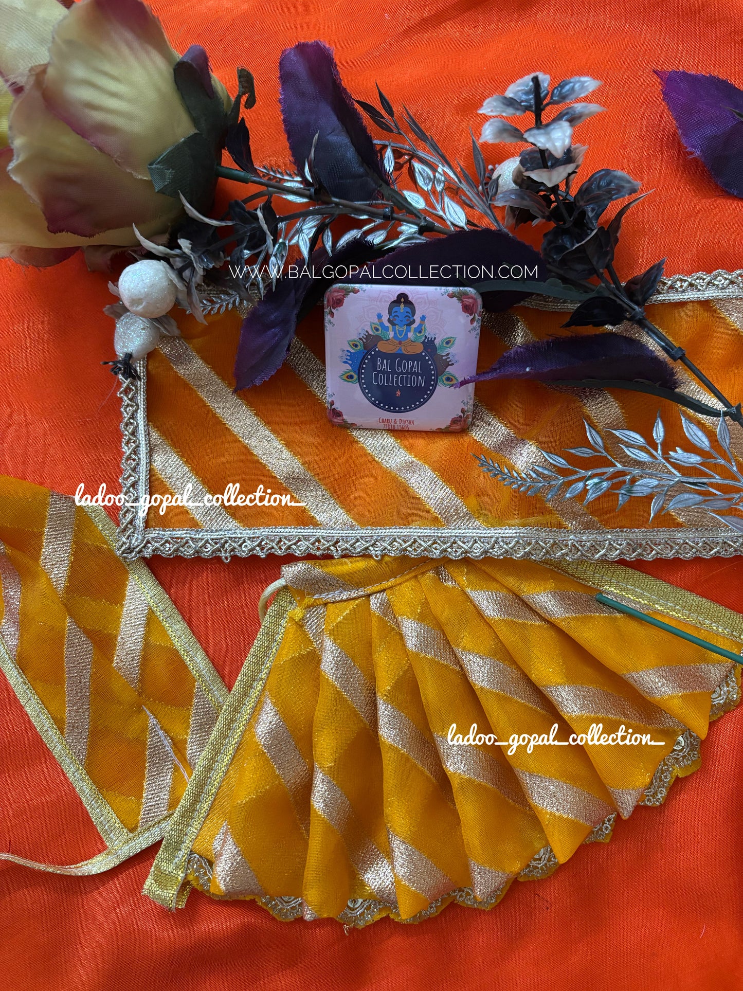 Lehriya yellow lehnga for mata rani