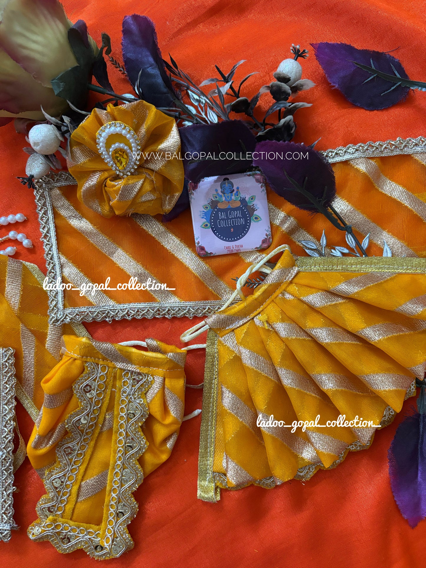 Lehriya cotton Radha krishna Poshak (RK Set)