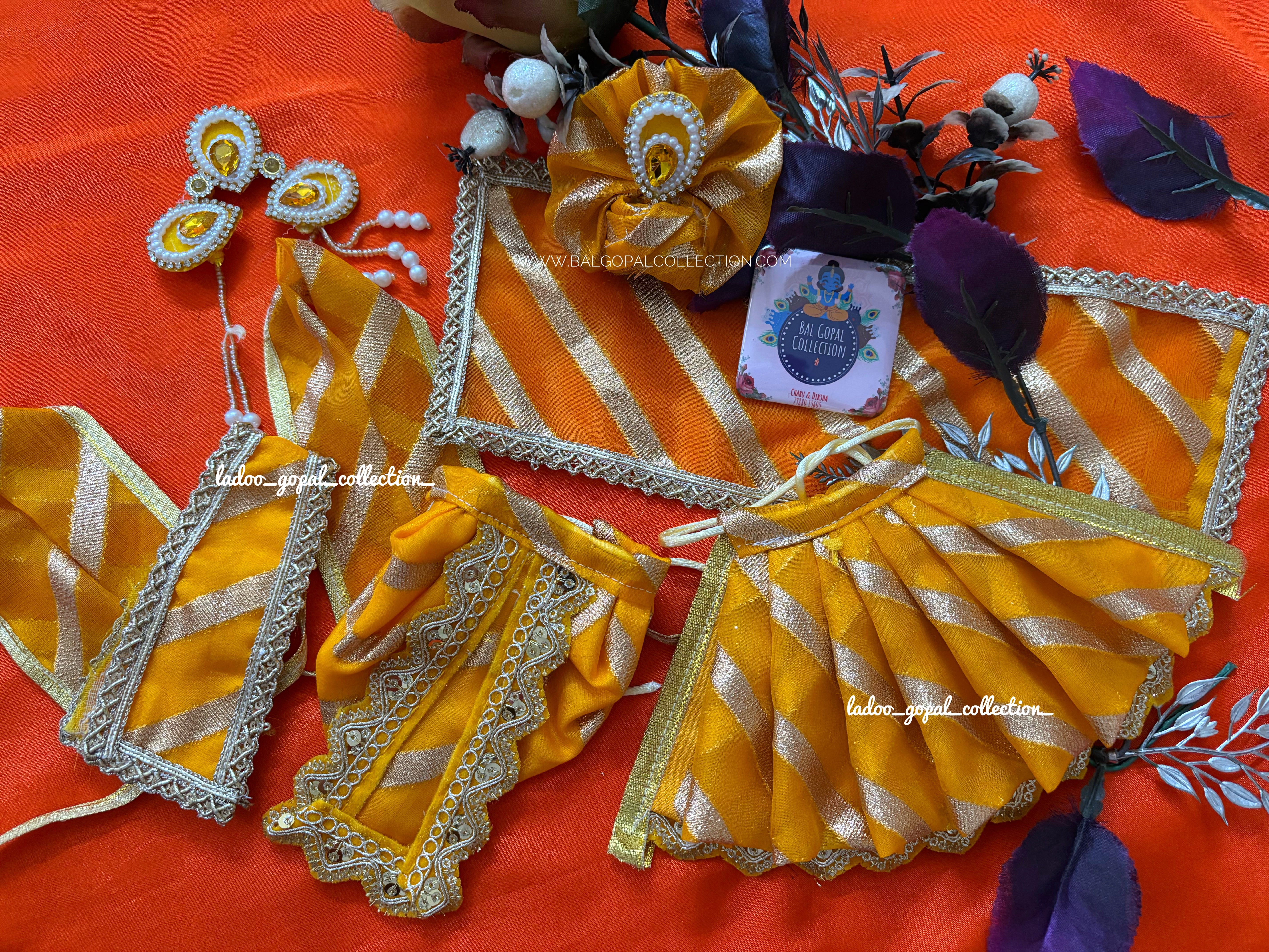 Gopal Rk Lehriya cotton Radha krishna Poshak (RK Set) – Bal Gopal Collection