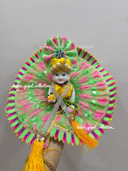 Green poshak for laddu gopal