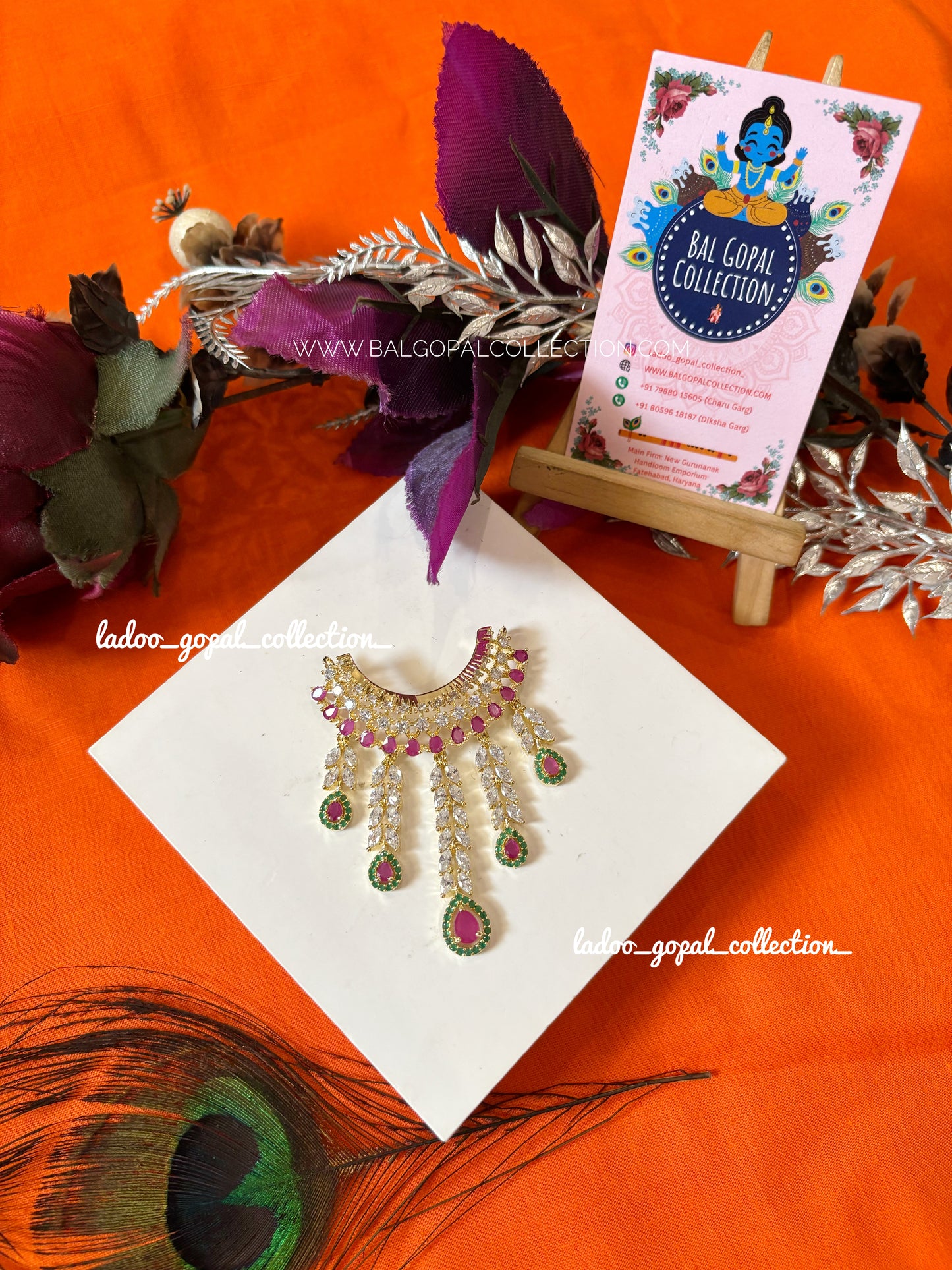 Heavy AD choker for laddu gopal/ radha rani size 4-5-6