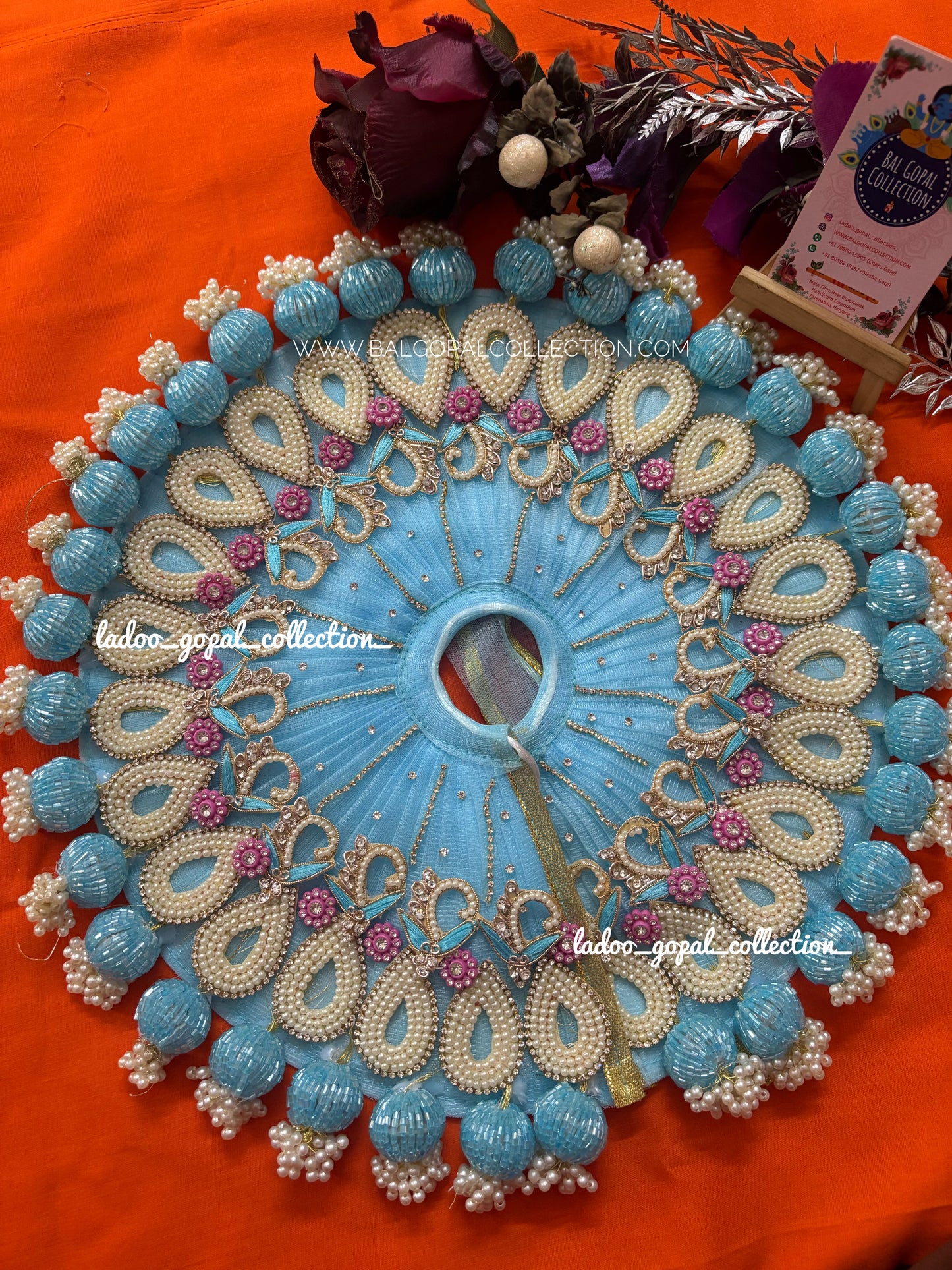 Neelam Moti poshak for janamashtami