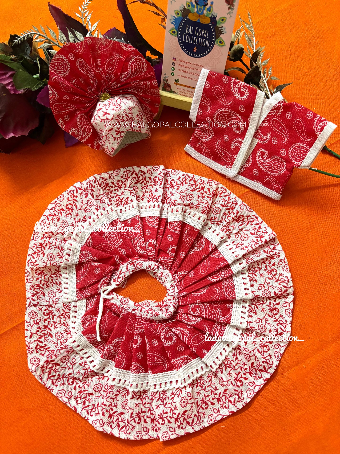 Cotton dress with pagdi for laddu gopal