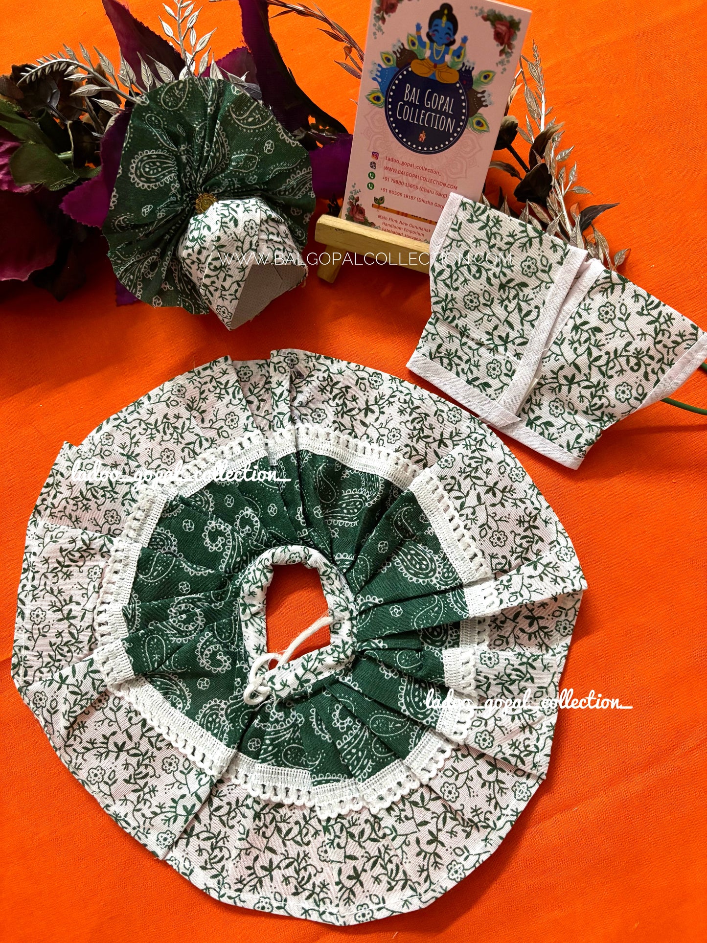 Cotton dress with pagdi for laddu gopal