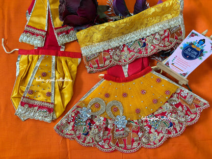 Yellow radha krishna poshak (RK Set)