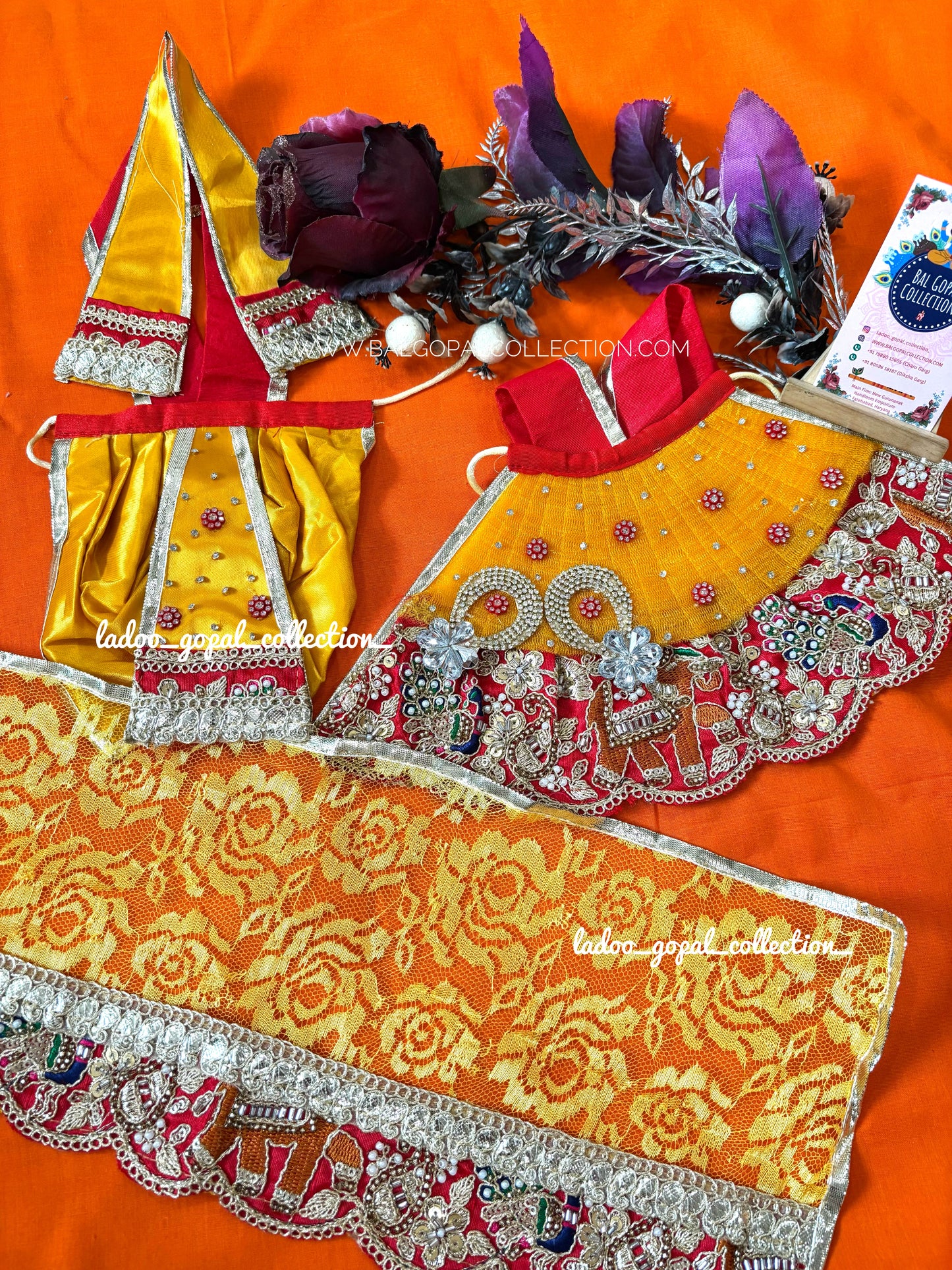 Yellow radha krishna poshak (RK Set)