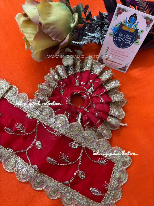Red heavy poshak for laddu gopal