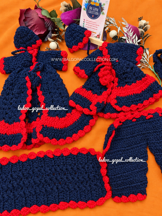 Premium woollen radha krishna poshak