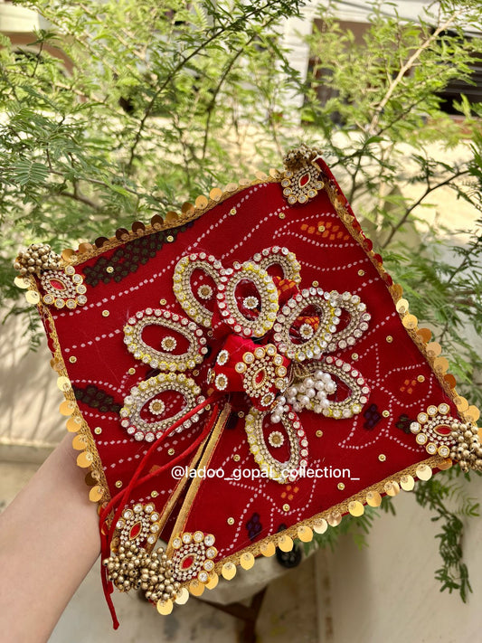 Bandhej special poshak for laddu gopal