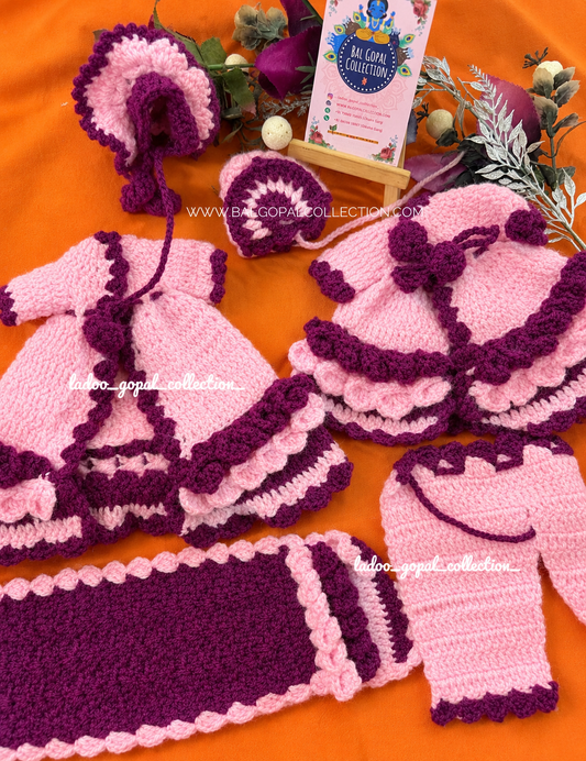 Premium woollen radha krishna poshak